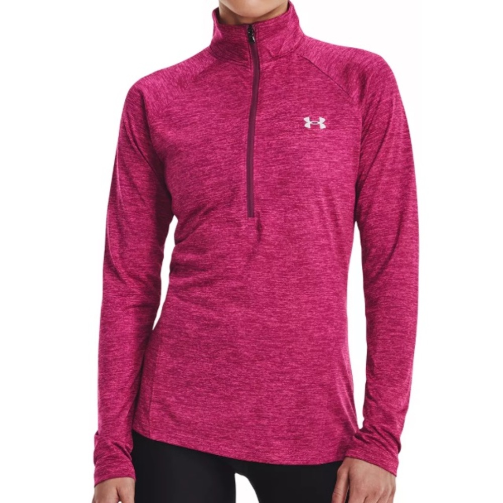 🆕 Under Armour Women's Tech Twist-Print Half Zip Long Sleeve Shirt
